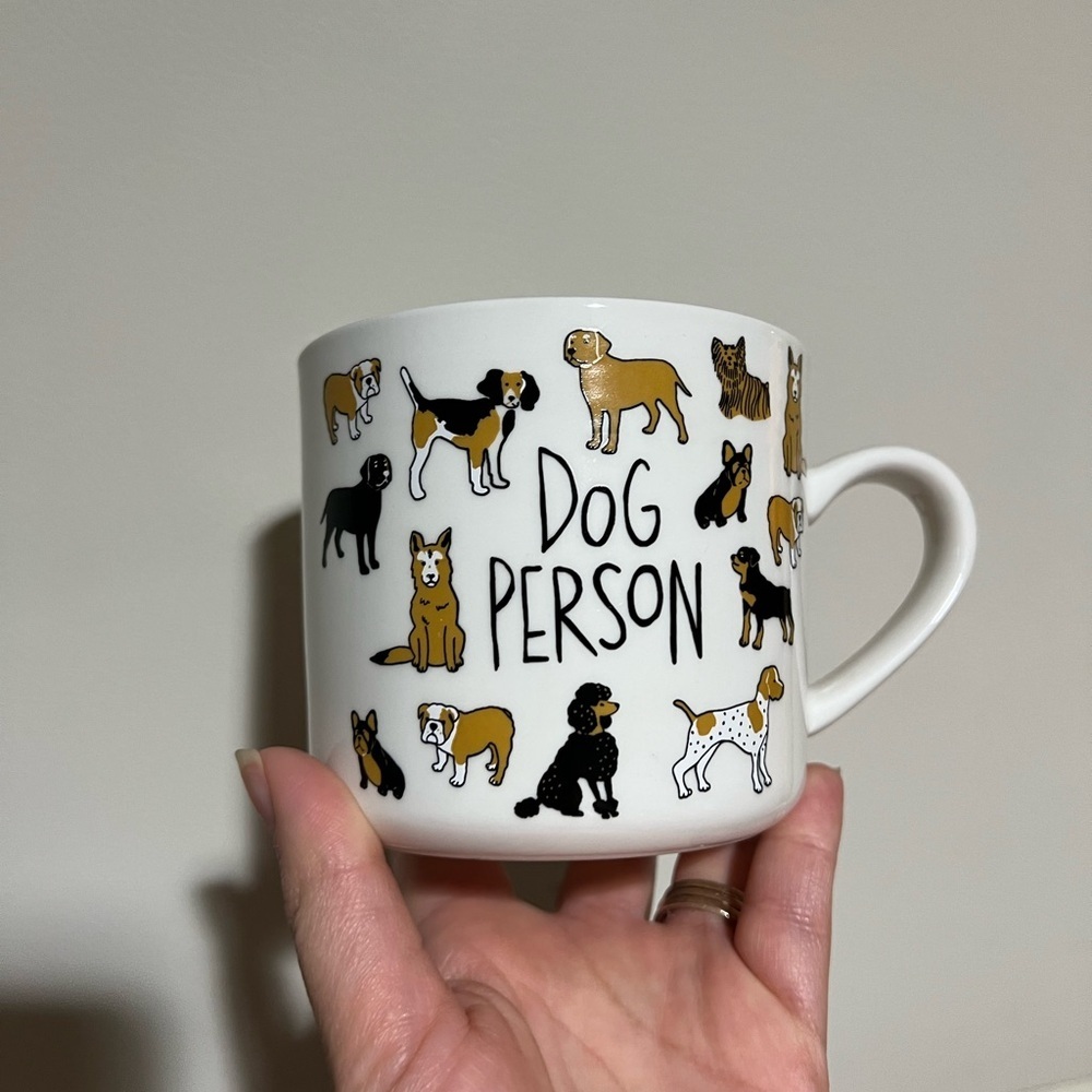 Sale! Charming Dog Person Mug - White and Brown - Picture 2 of 5